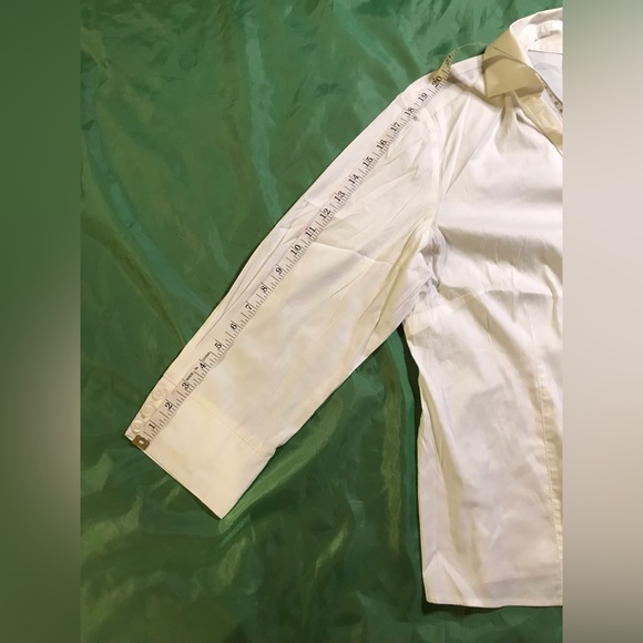 Talbots Women’s Petite 3/4 Length White Button Down Blouse Size 14P - Picture 6 of 6